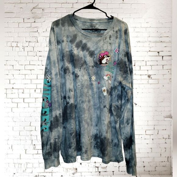 Buc-ee's. Bucee's "Kinda Day" Long Sleeve Tee shirt Tie dye Texas 2XL - Picture 1 of 4